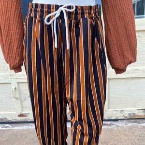 Zaful Striped Drawstring Pants
